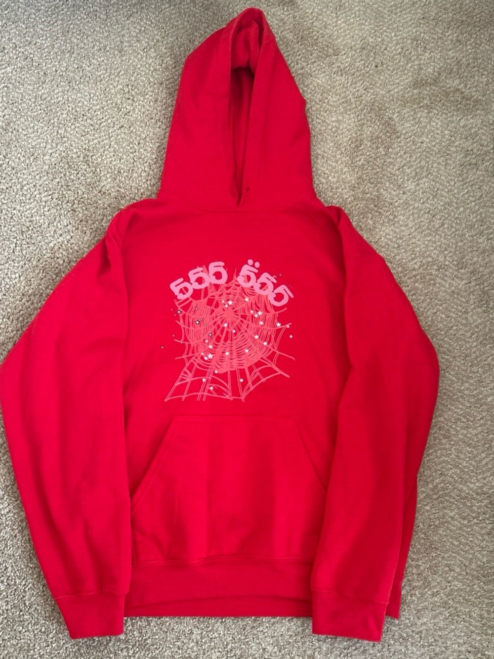 Red Graphic Hooded Sweatshirt - Men's Pullover